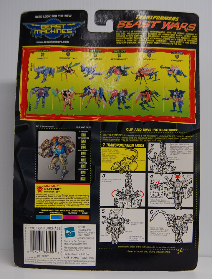 Transformers Beast Wars Heroic Maximal Rattrap Deluxe Edition Transmetals