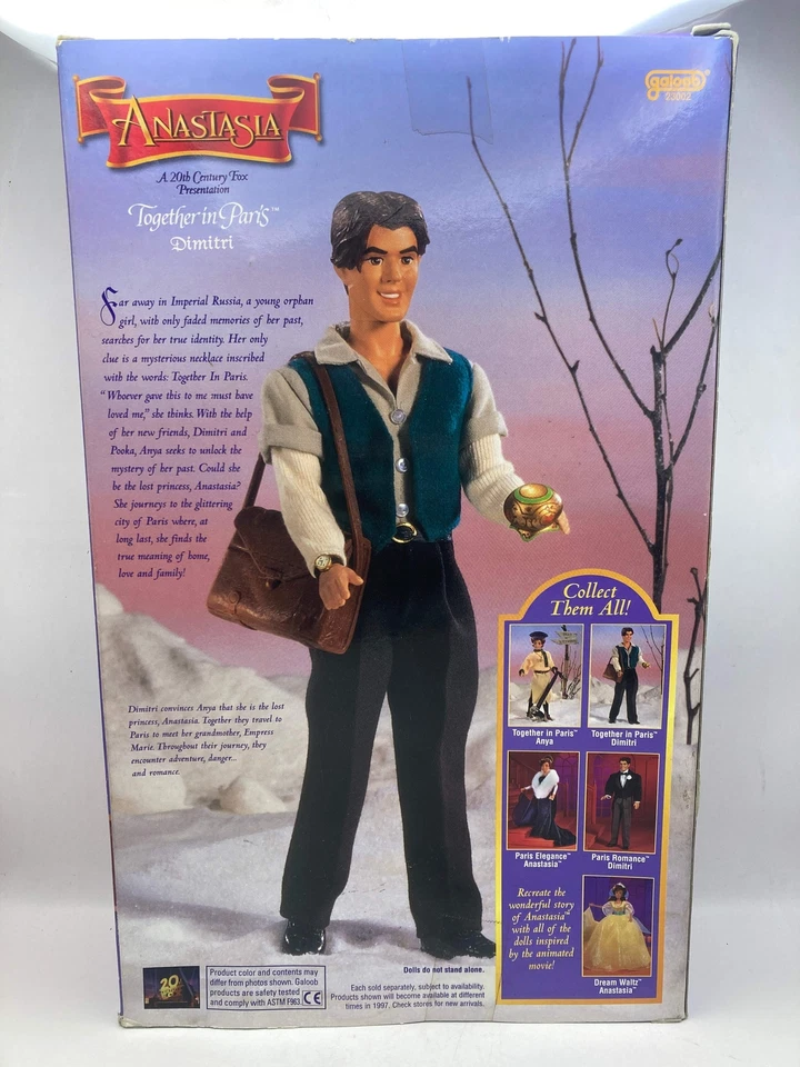 Anastasia Together In Paris Dimitri Doll 1997 Galoob #23002