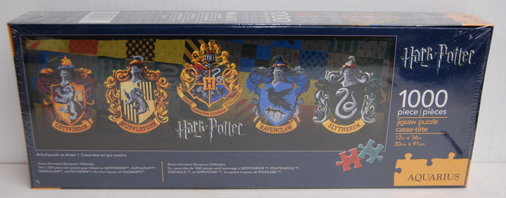 Harry Potter Crests Slim Jigsaw Puzzle 1000 Pieces 12x36in