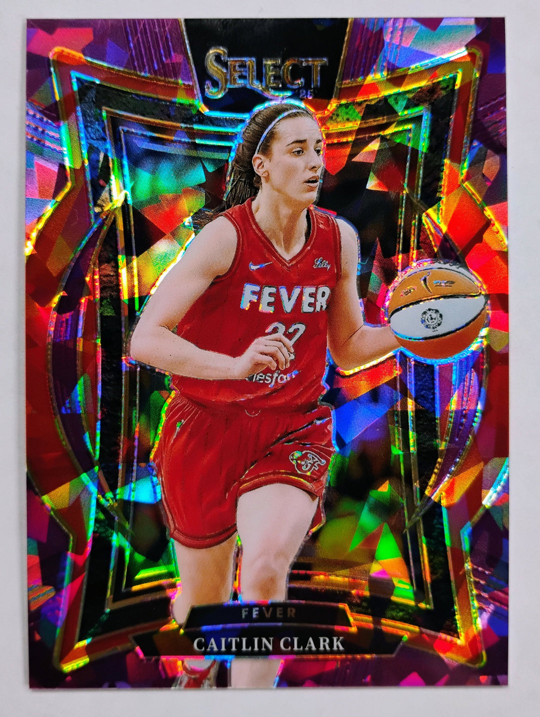 2025 Panini Select WNBA Basketball Caitlin Clark #41 Concourse  Cracked Prizm 032/149