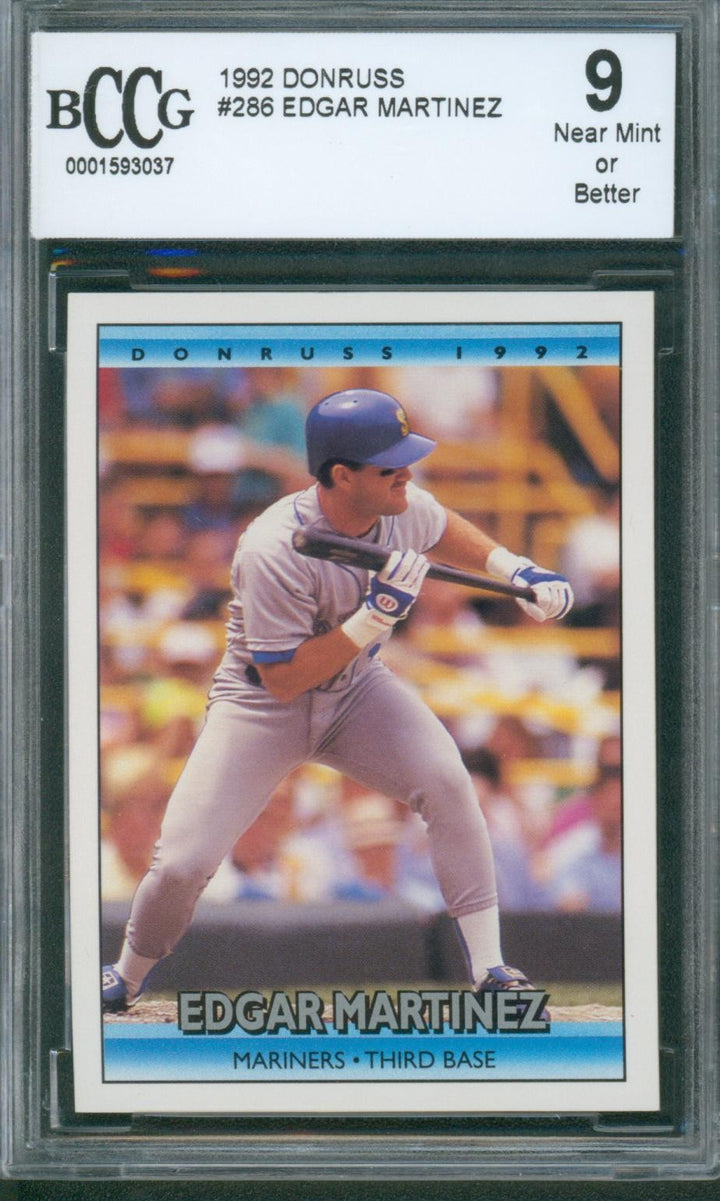 1992 Donruss Baseball Edgar Martinez #286 BCCG 9
