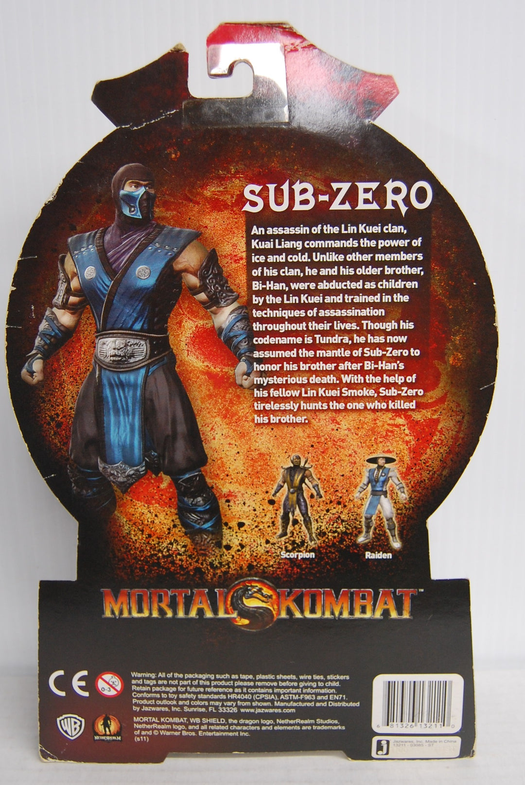 Mortal Kombat Sub-Zero 6” Figure MK9 20th Ann. 2011 Jazwares