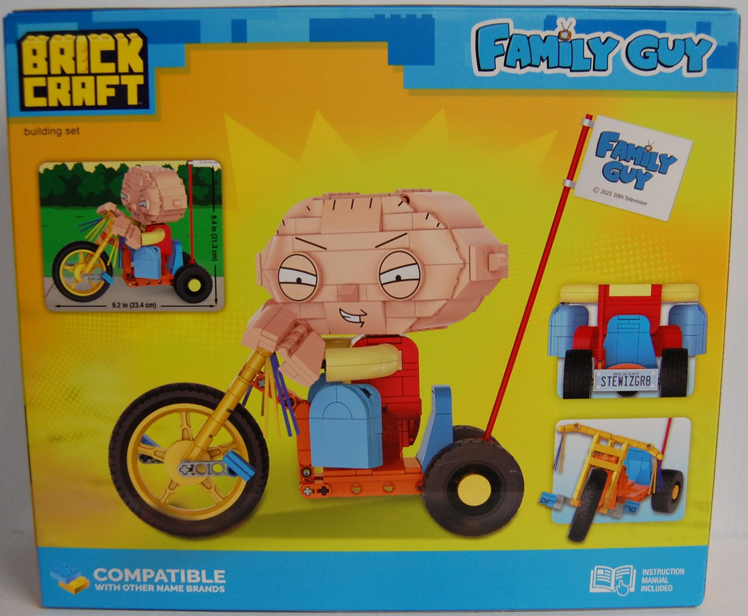 Brickcraft 2025 Family Guy - Stewie on Trike 429 Pcs Building Set 72199