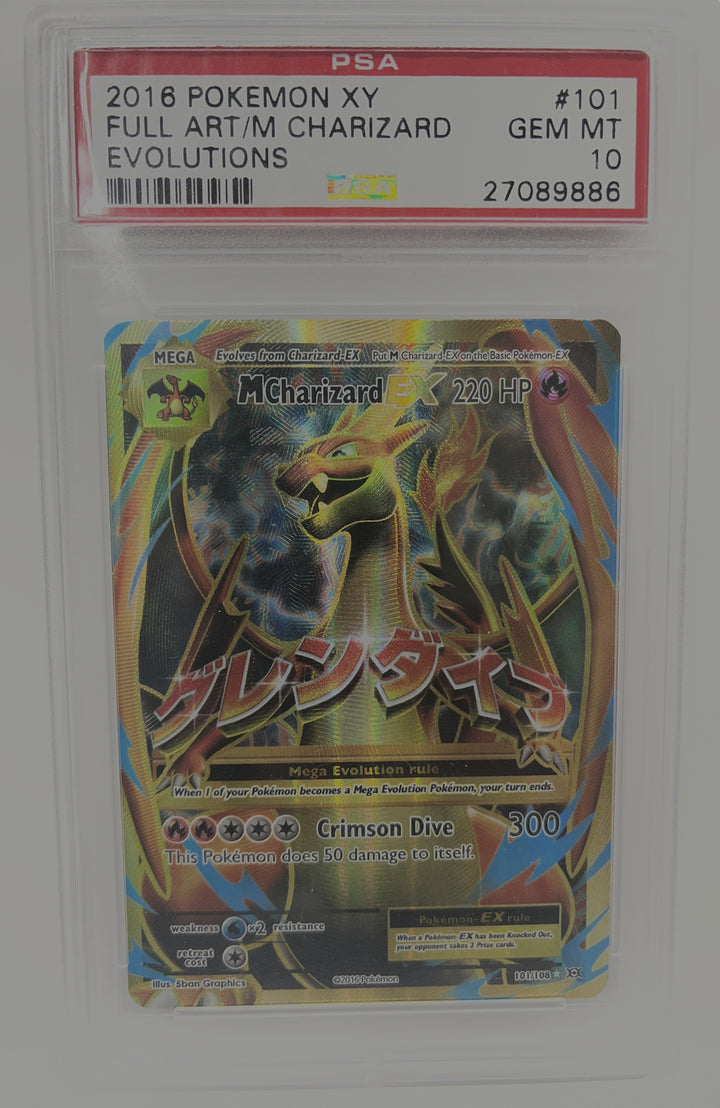 Pokemon 2016 XY Full Art/M Charizard #101 Evolutions PSA 10