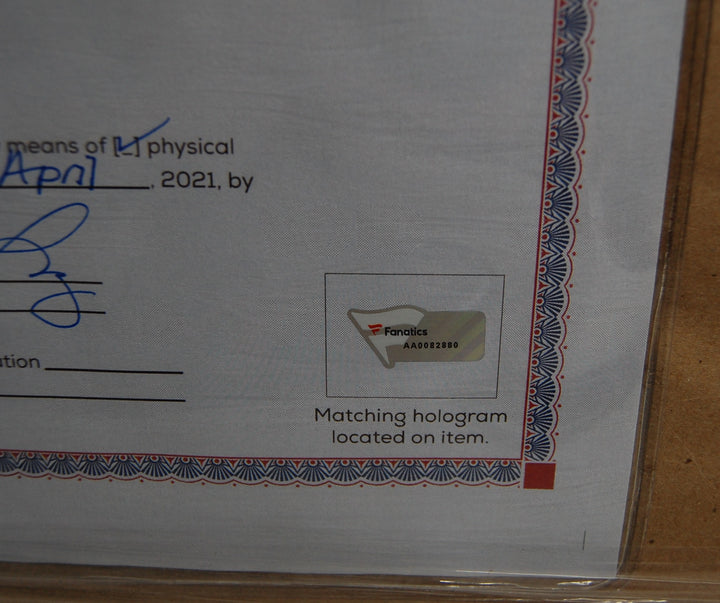 Tom Brady Super Bowl LV Champions M.V.P Passing Autograghed 16X20 Photo Fanatics Certification Football