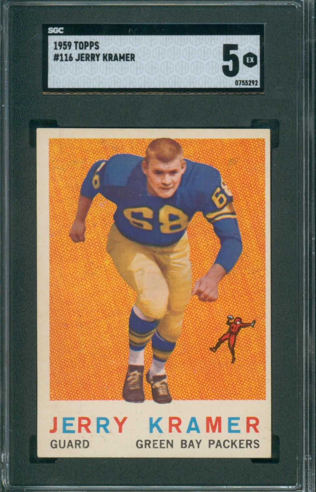1959 Topps Football Jerry Kramer #116 SGC 5