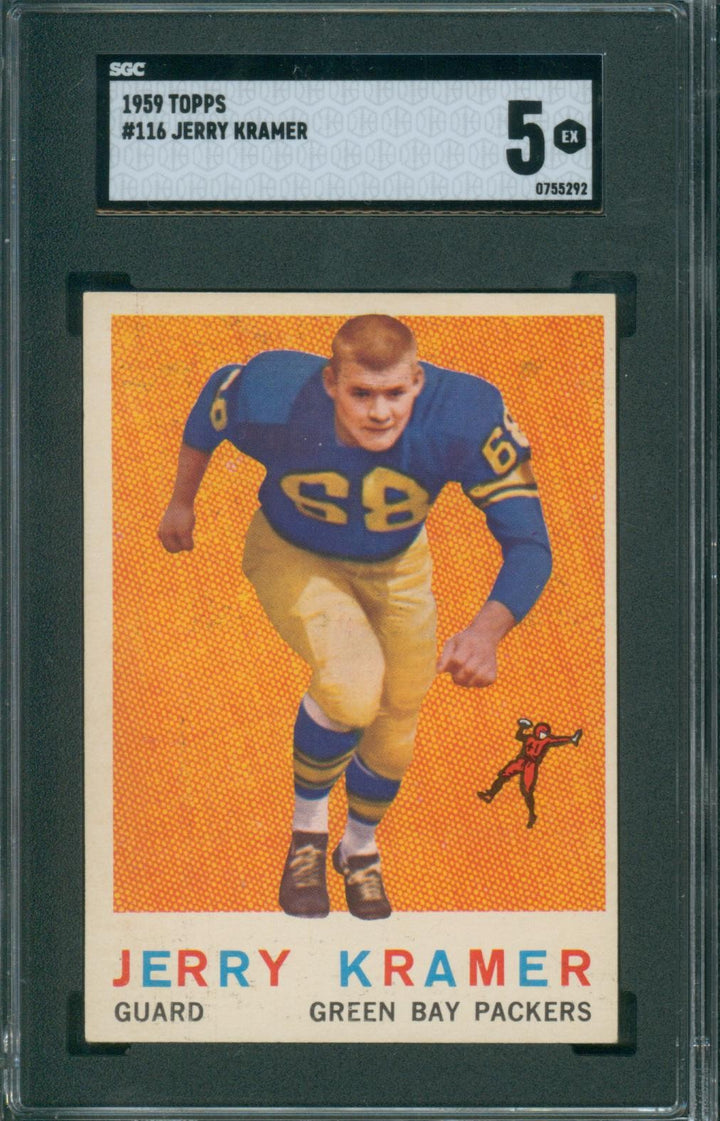 1959 Topps Football Jerry Kramer #116 SGC 5