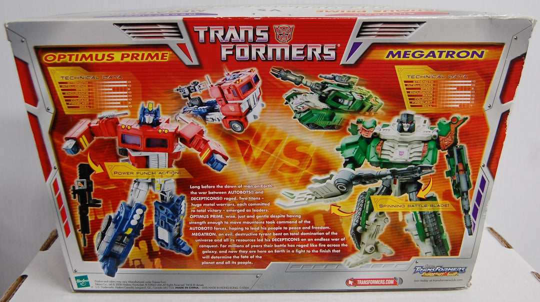 Transformers The Ultimate Battle - Optimus Prime vs Megatron - Figures 2006 w/ DVD