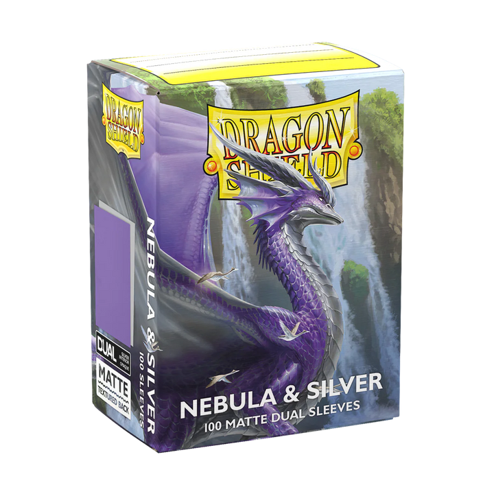 Dragon Shield Card Sleeves - Dual Matte: Nebula & Silver (100 Ct)