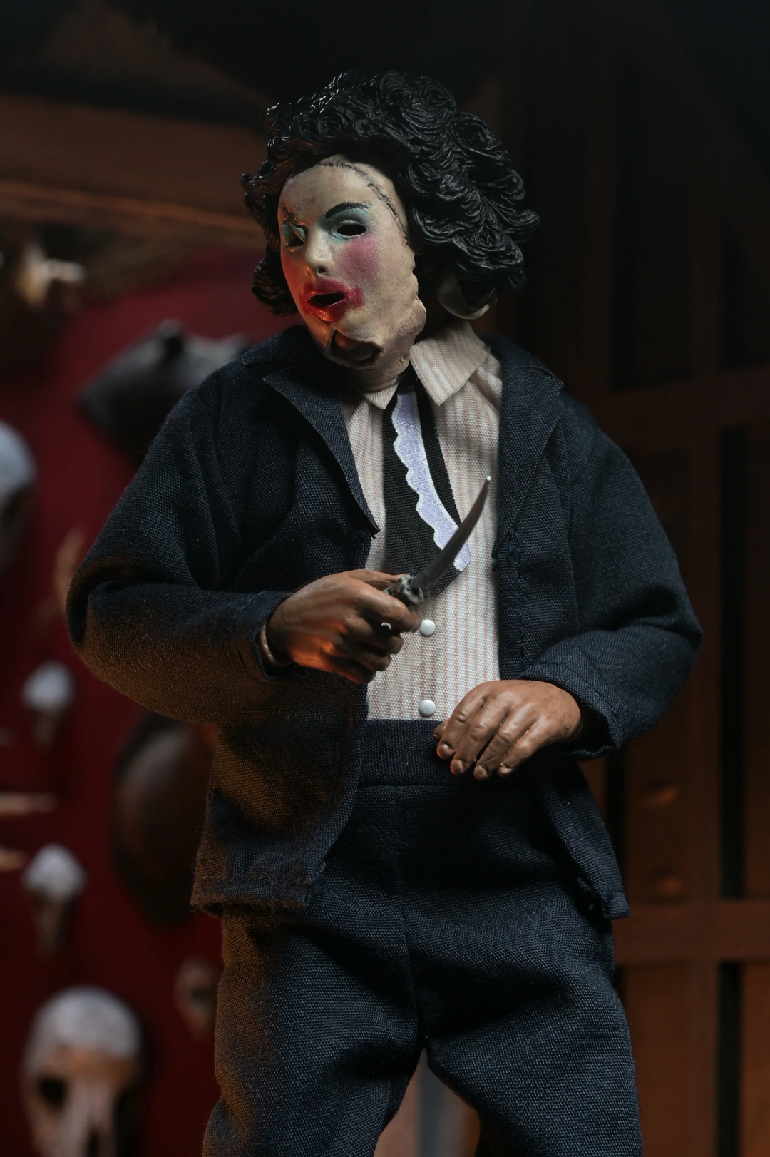 Texas Chainsaw Massacre - Leatherface with Pretty Woman Mask 8" Clothed Action Figure in Window Box Packaging