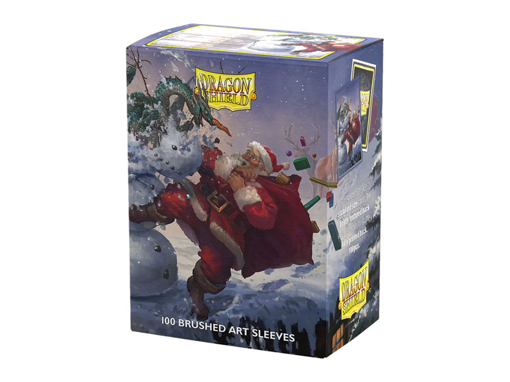 Dragon Shield Card Sleeves - Art: Christmas Dragon 2025 - Brushed