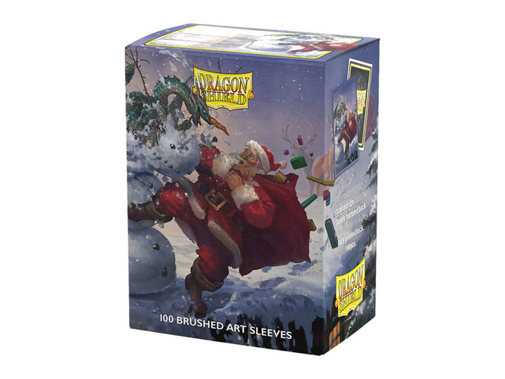 Dragon Shield Card Sleeves - Art: Christmas Dragon 2025 - Brushed