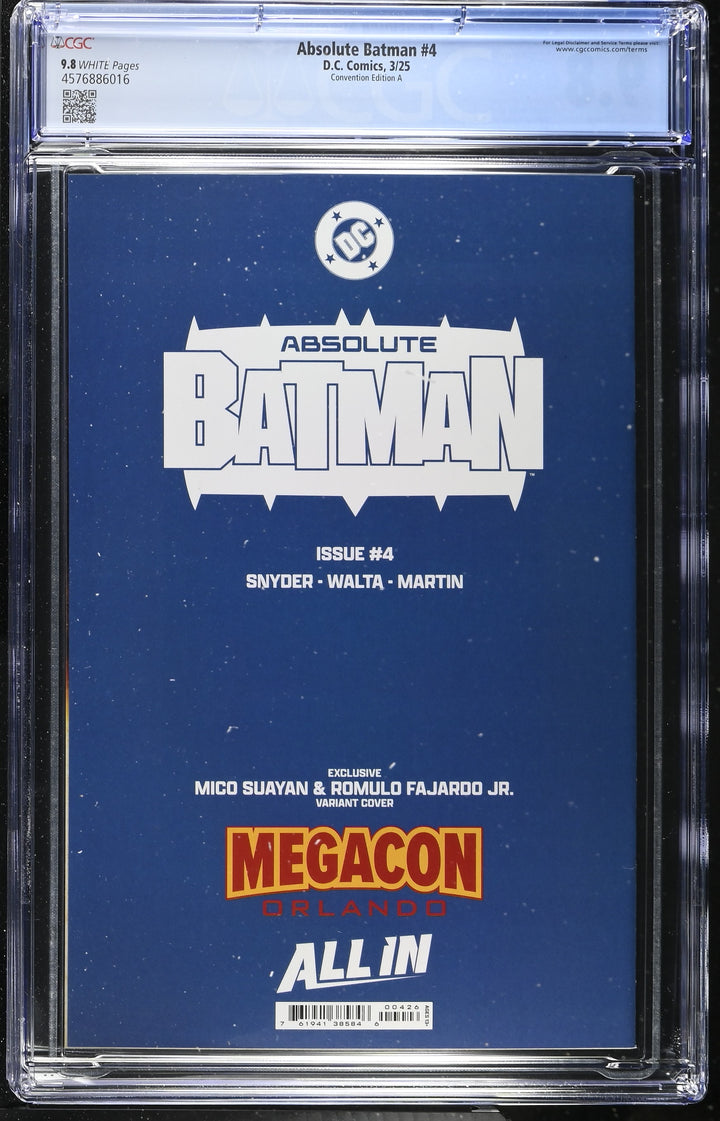 Absolute Batman #4 CGC 9.8