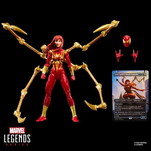 Spider-Man Marvel Legends Magic: The Gathering Mary Jane Watson (Iron Spider) 6in Action Figure and Card