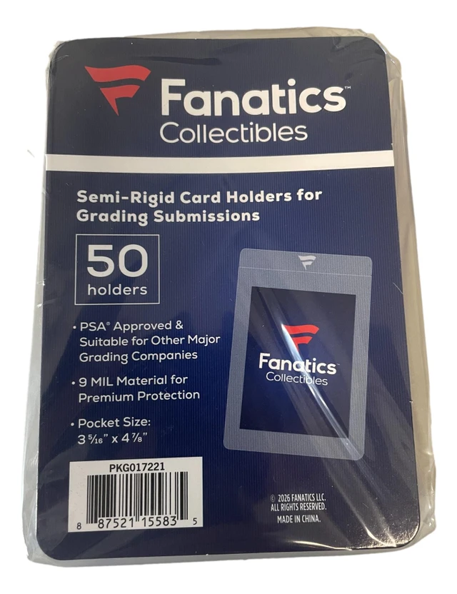 Fanatics Semi Rigid Card Holder No. 1 (50 Ct)