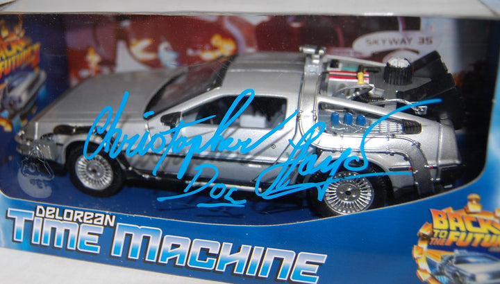 SIGNED by Christopher Lloyd - Back To The Future Part II 1:24 Diecast Delorean Welly