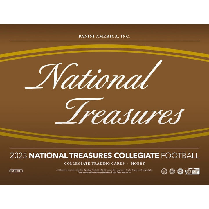 2025 Panini National Treasures Collegiate Football Hobby Box