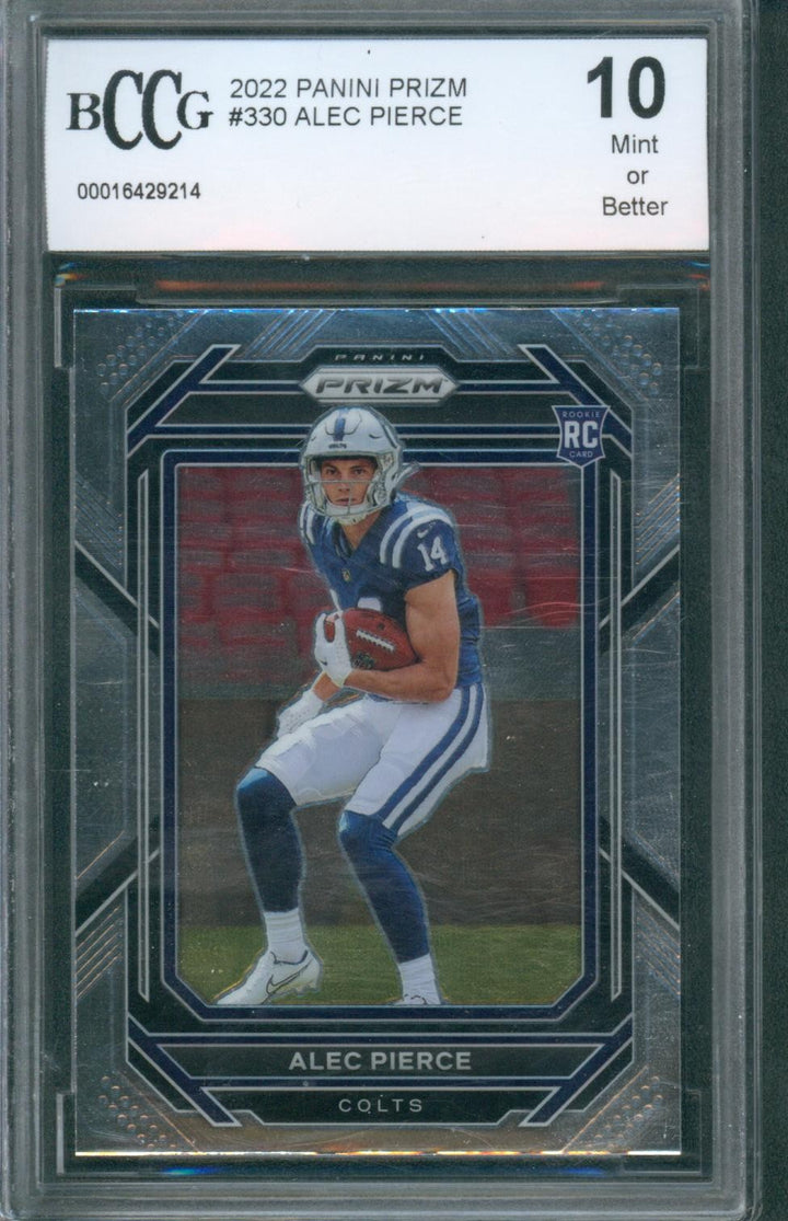 2022 Panini Primz Football Alec Pierce #330 BCCG 10
