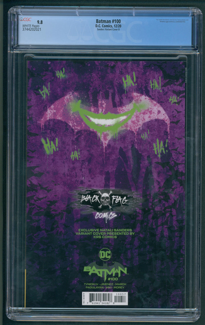 Batman #100 CGC 9.8 Sanders Variant Cover B