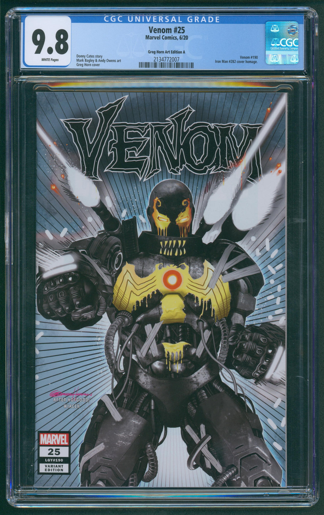 Venom #25 CGC 9.8 - Greg Horn Cover