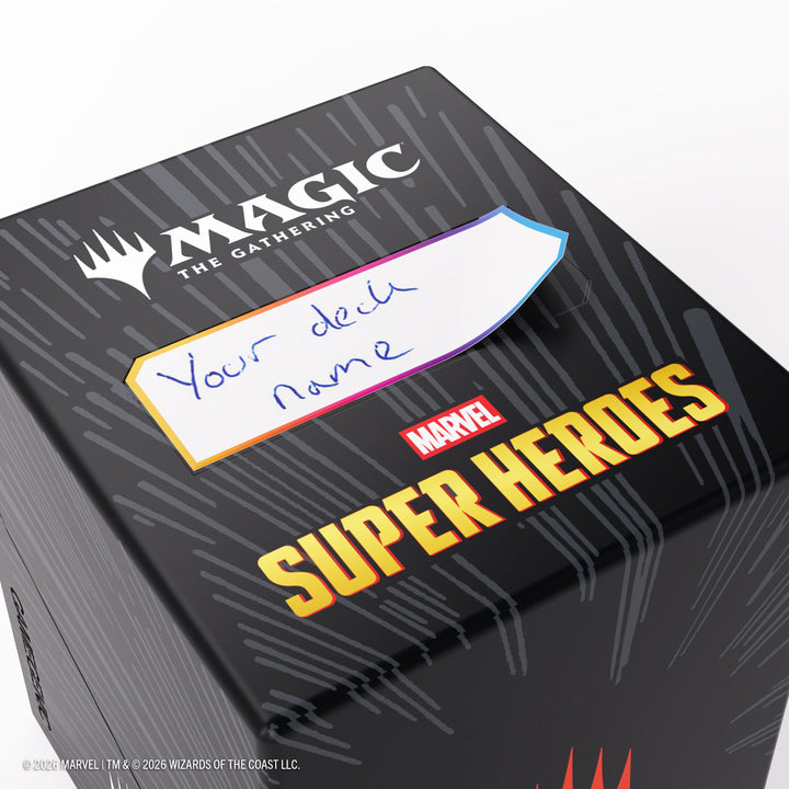 Magic: The Gathering: Marvel Super Heroes: Bastion 100+ XL Deck Box - Comic Burst Black