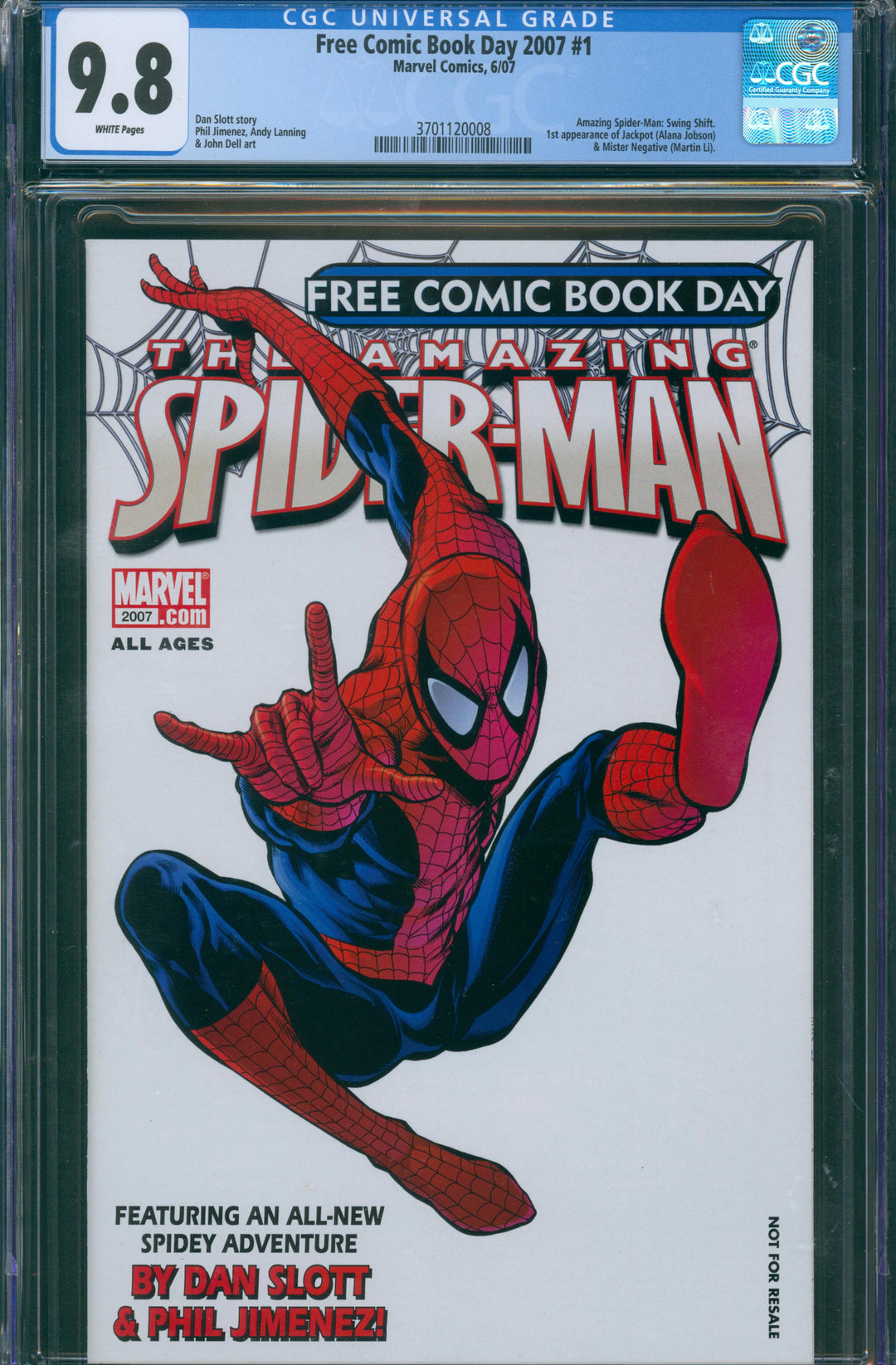 Free Comic Book Day 2007 #1 CGC 9.8