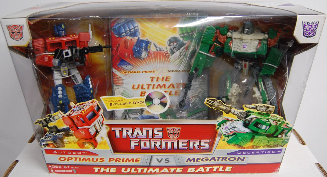 Transformers The Ultimate Battle - Optimus Prime vs Megatron - Figures 2006 w/ DVD