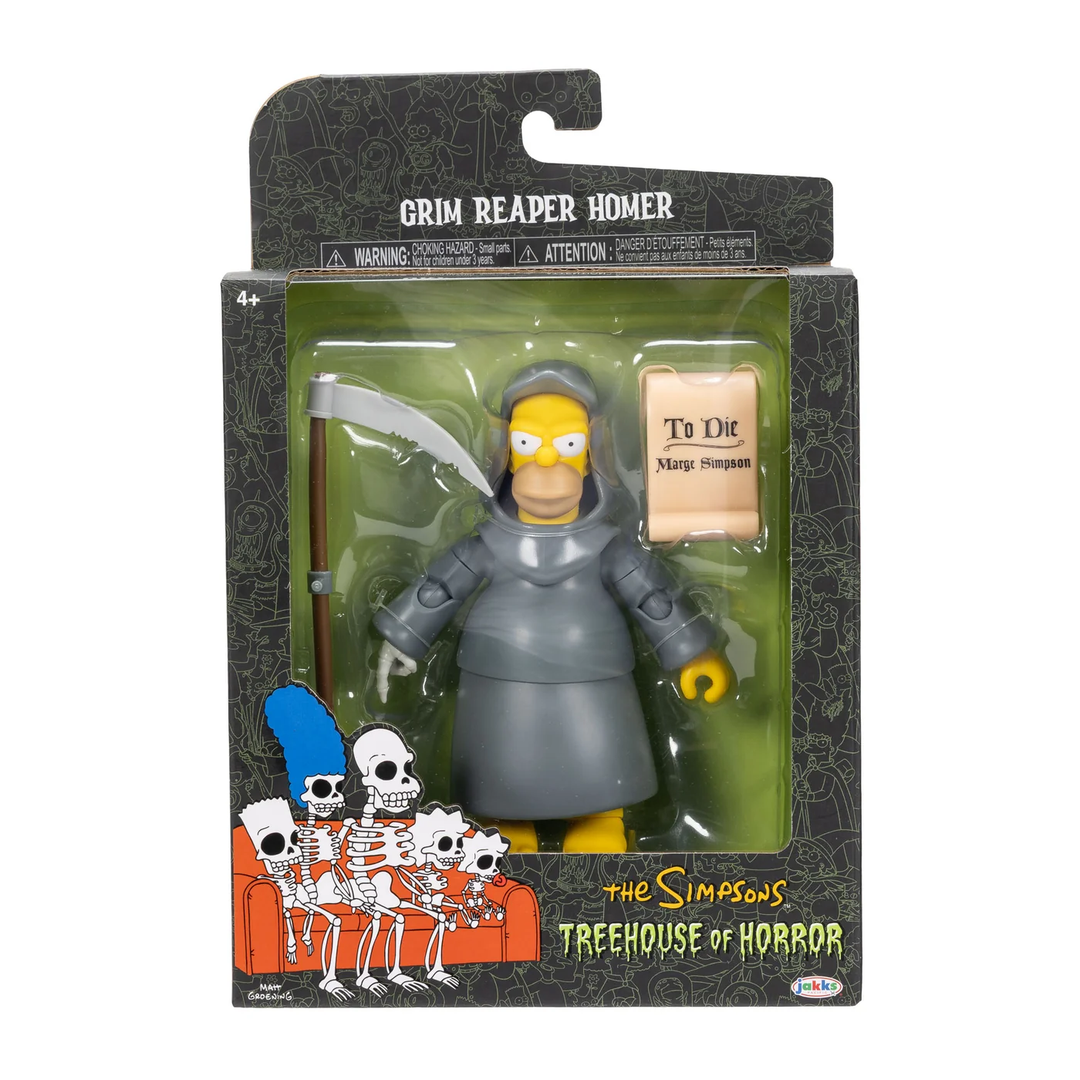 The Simpsons Tree House Of Horror Grim Reaper Homer 5in Deluxe Figure