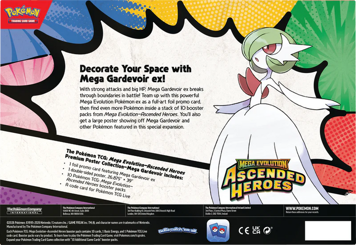 Pokémon TCG: Mega Evolution 02.5 - Ascended Heroes Premium Poster Collection - Gardevoir