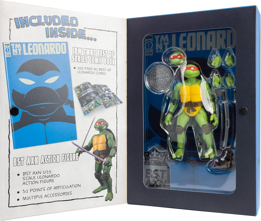TMNT BST AXN IDW Comic 5-Inch Leonardo Action Figure