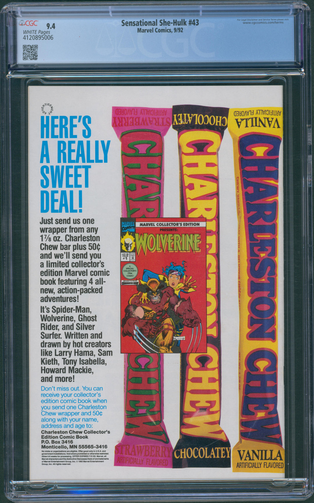 Sensational She-Hulk #43 CGC 9.4