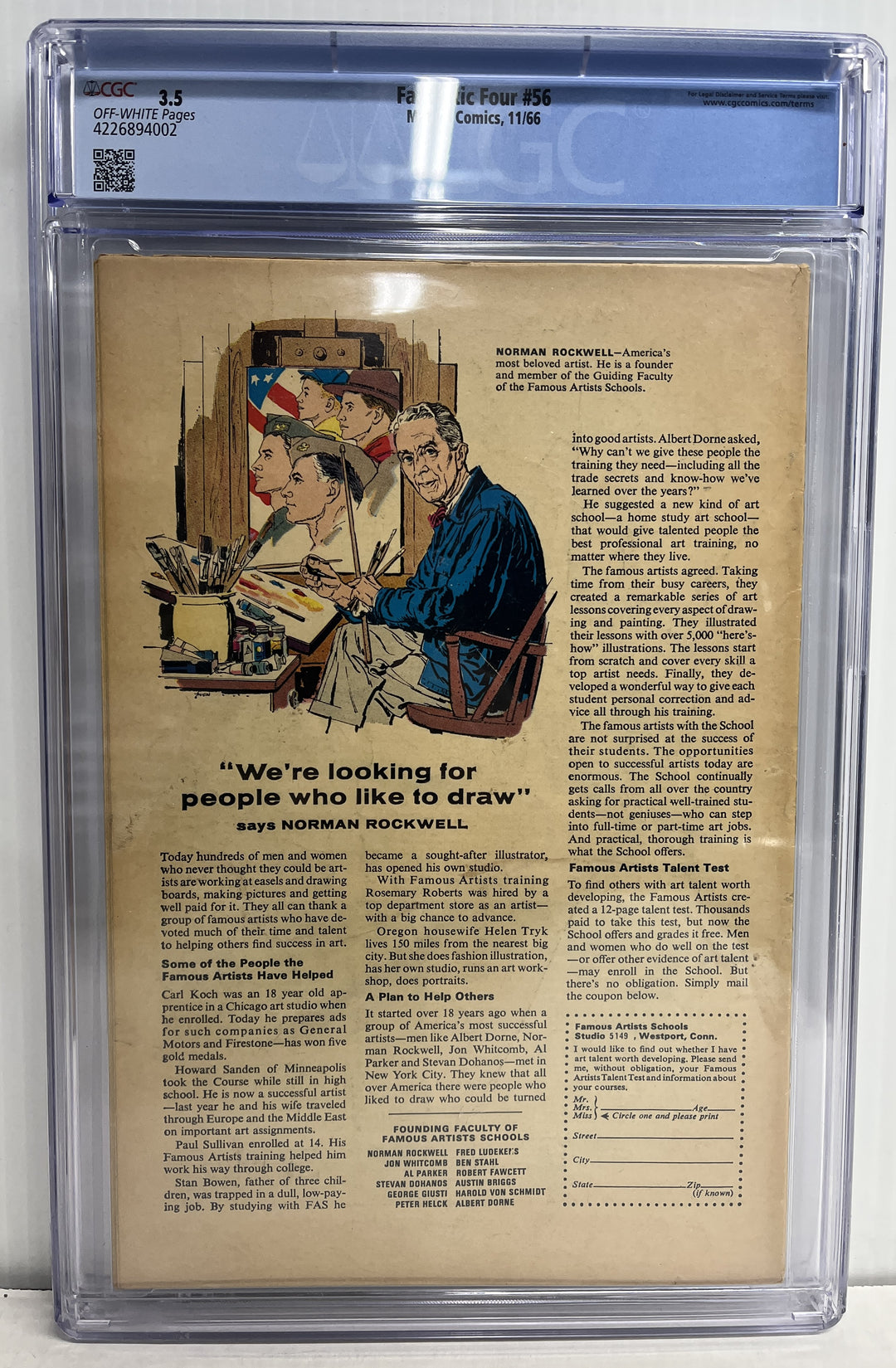 Fantastic Four #56 CGC 3.5