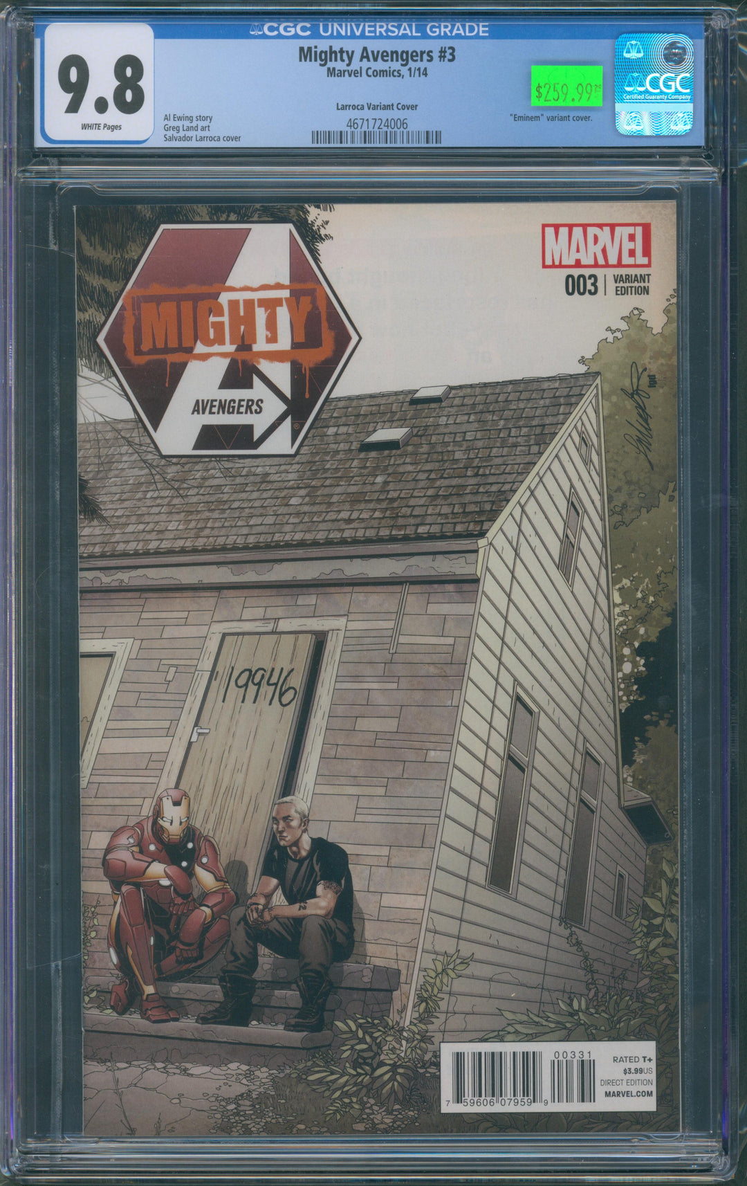 Mighty Avengers #3 Larroca Eminem Variant Cover CGC 9.8