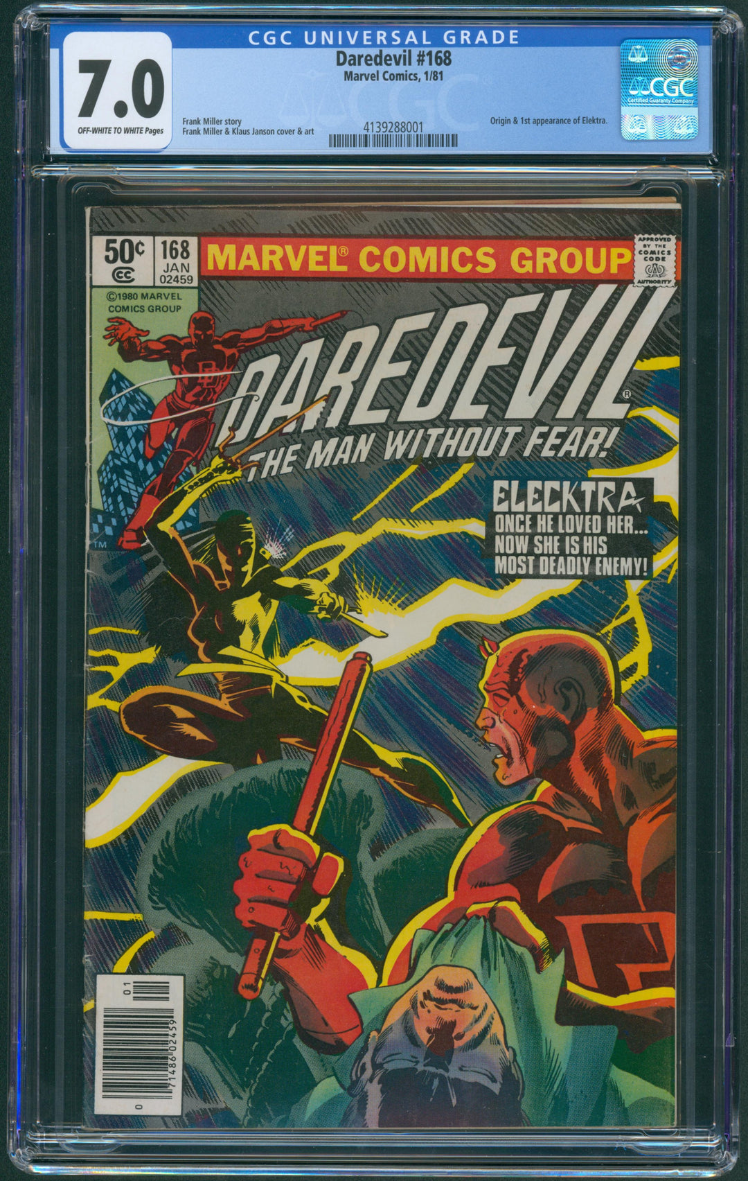 Daredevil #168 CGC 7.0
