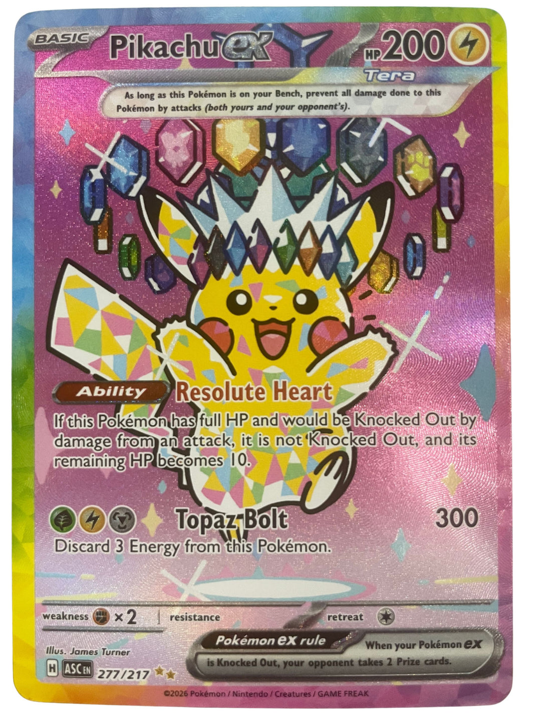 Pikachu EX - 277/217 NM - Ascended Heroes