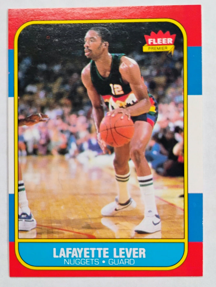 1986-87 Fleer Basketball Lafayette Lever #63