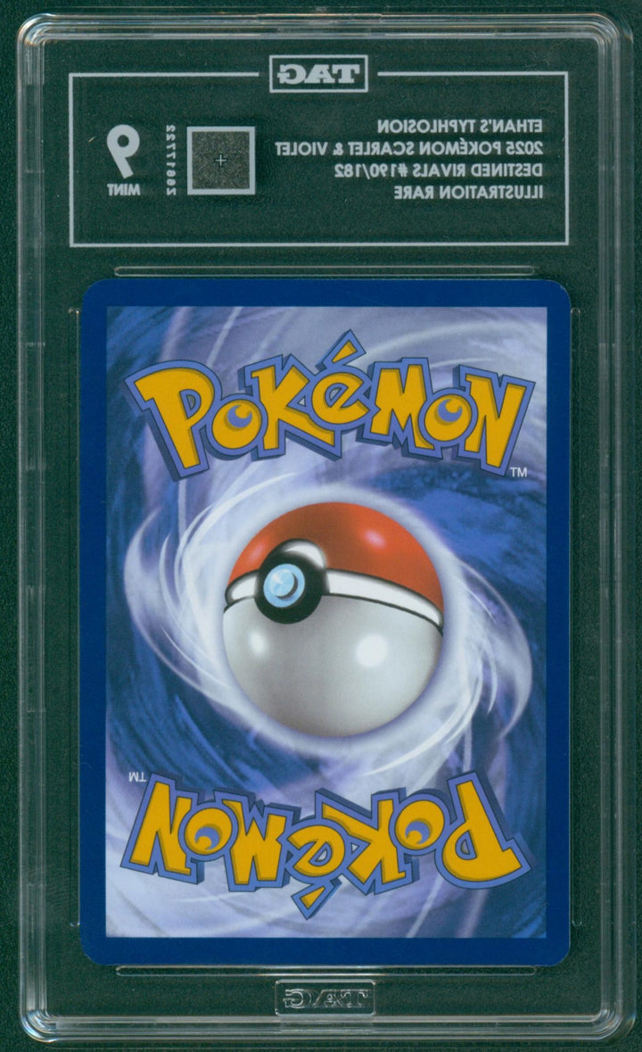 Pokemon 2025 SV Destined Rivals #190/182 Ethan's Typhlosion Illustration Rare TAG 9