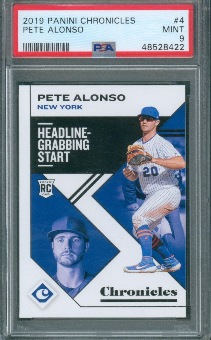 2019 Panini Chronicales Baseball Pete Alonso #4 PSA 9