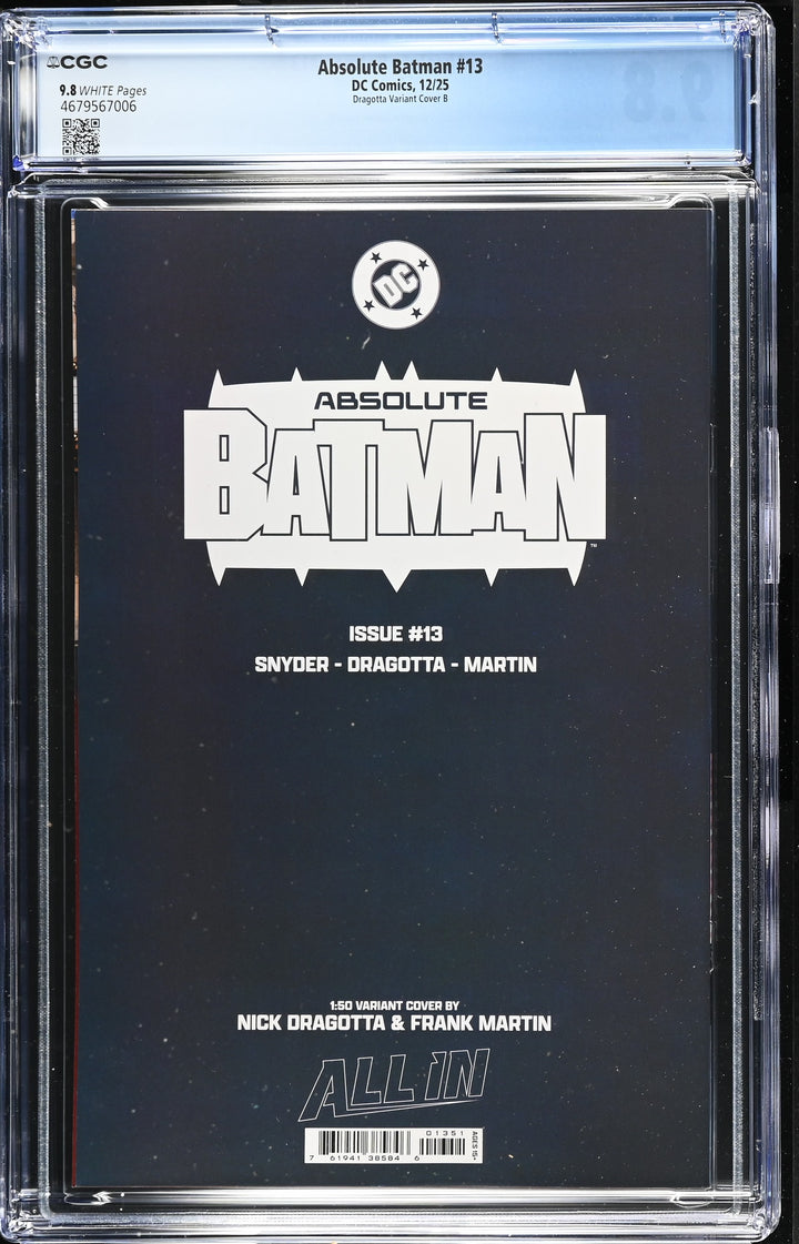 Absolute Batman #13 CGC 9.8