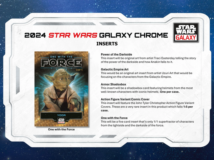 2024 Topps Star Wars Galaxy Chrome Hobby Box (18 Ct)