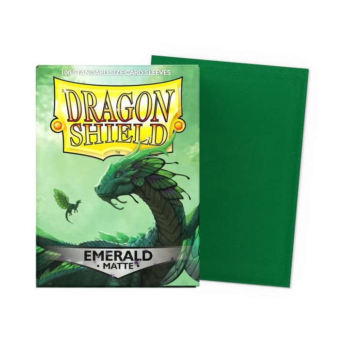Dragon Shield Card Sleeves - Standard Matte: Emerald (100 Ct)