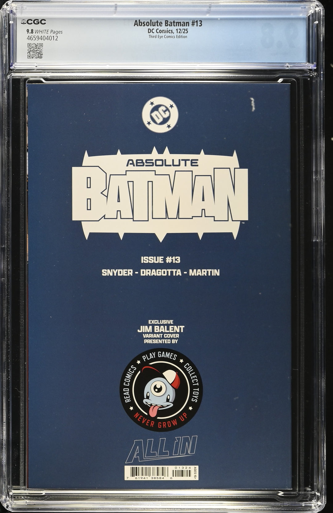 Absolute Batman #13 CGC 9.8 Third Eye Comics Edition