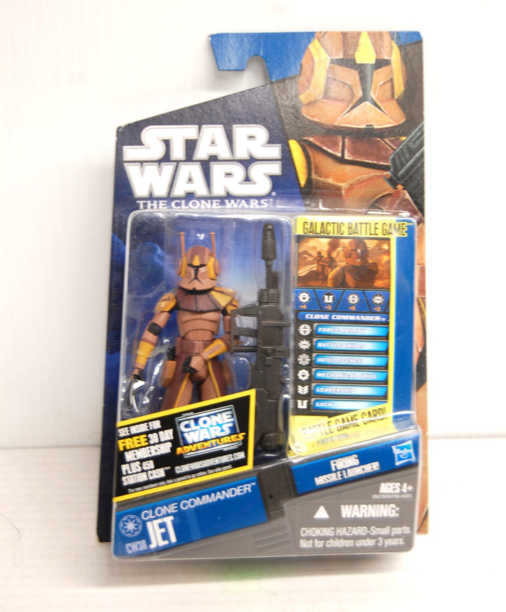 Star Wars Clone Wars Clone Commander Jet 3 3/4" Figure #CW38 Sealed