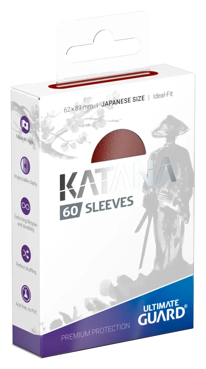 Ultimate Guard Katana Japanese Card Sleeves - Red (60 Ct)