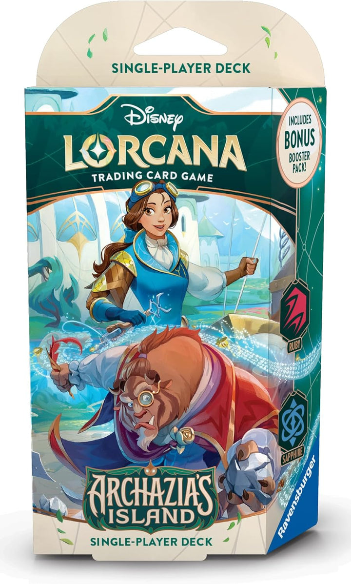 Disney Lorcana TCG: Archazia’s Island - Starter Deck: Ruby/Sapphire (Belle & Beast)