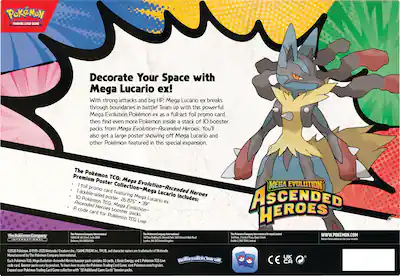 Pokémon TCG: Mega Evolution 02.5 - Ascended Heroes Premium Poster Collection - Lucario
