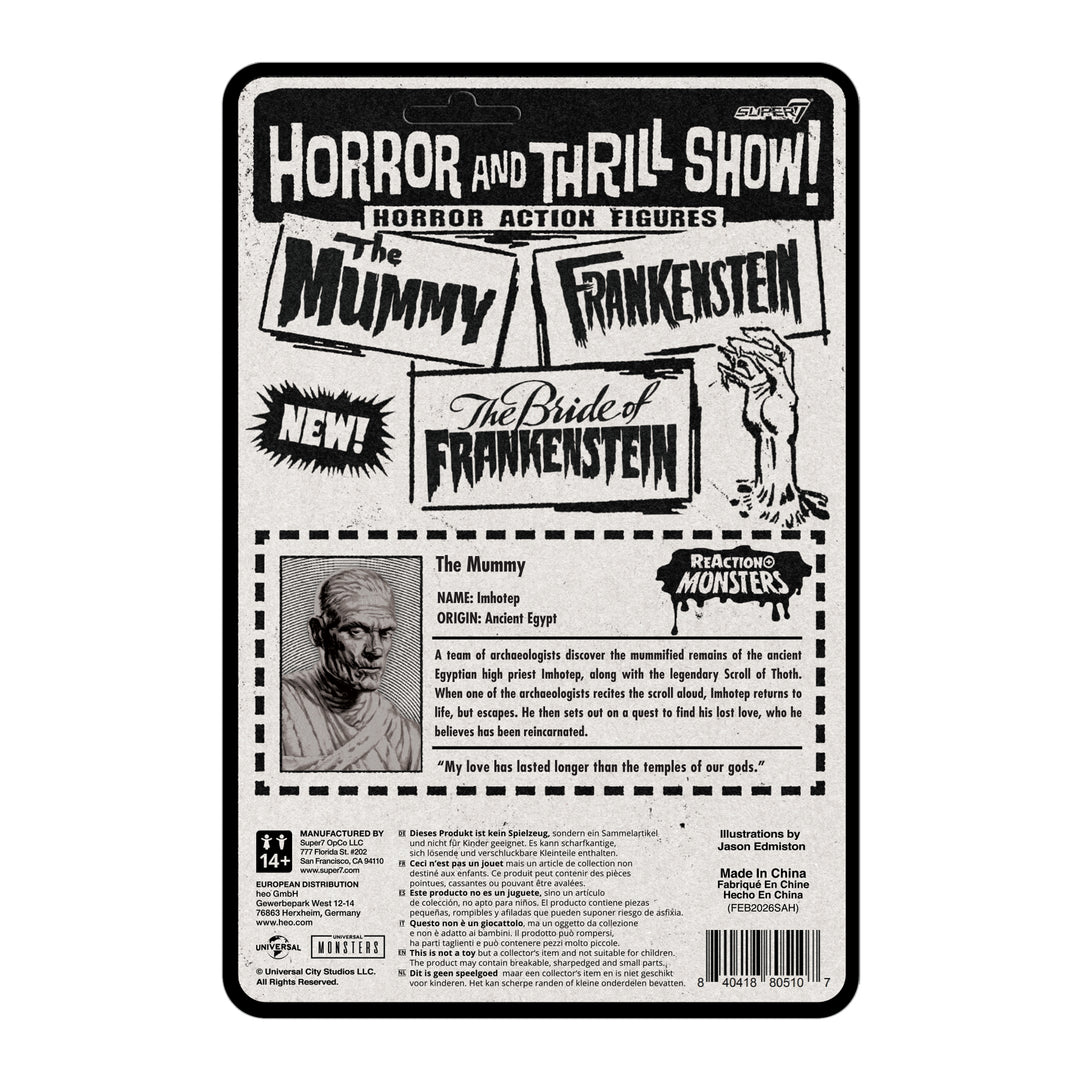 Universal Monsters The Mummy 3 3/4-inch ReAction+ Figure