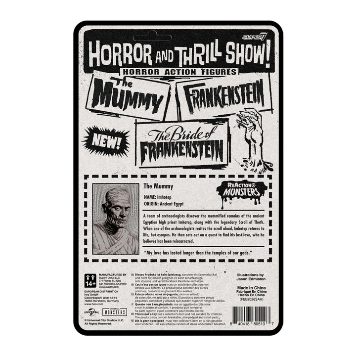 Universal Monsters The Mummy 3 3/4-inch ReAction+ Figure
