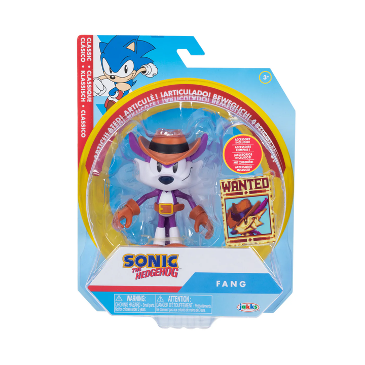 Sonic The Hedgehog Wave 19 Classic Fang w/ Wanted Poster 4in Figure