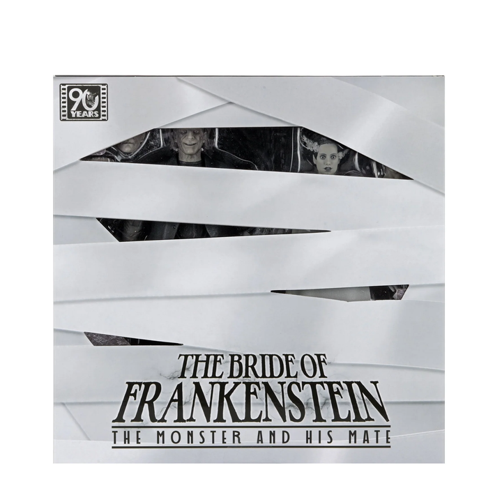 Universal Monsters - The Bride of Frankenstein 90th Anniversary The Monster and His Mate 7" Scale Action Figure 2-Pack (Black & White)